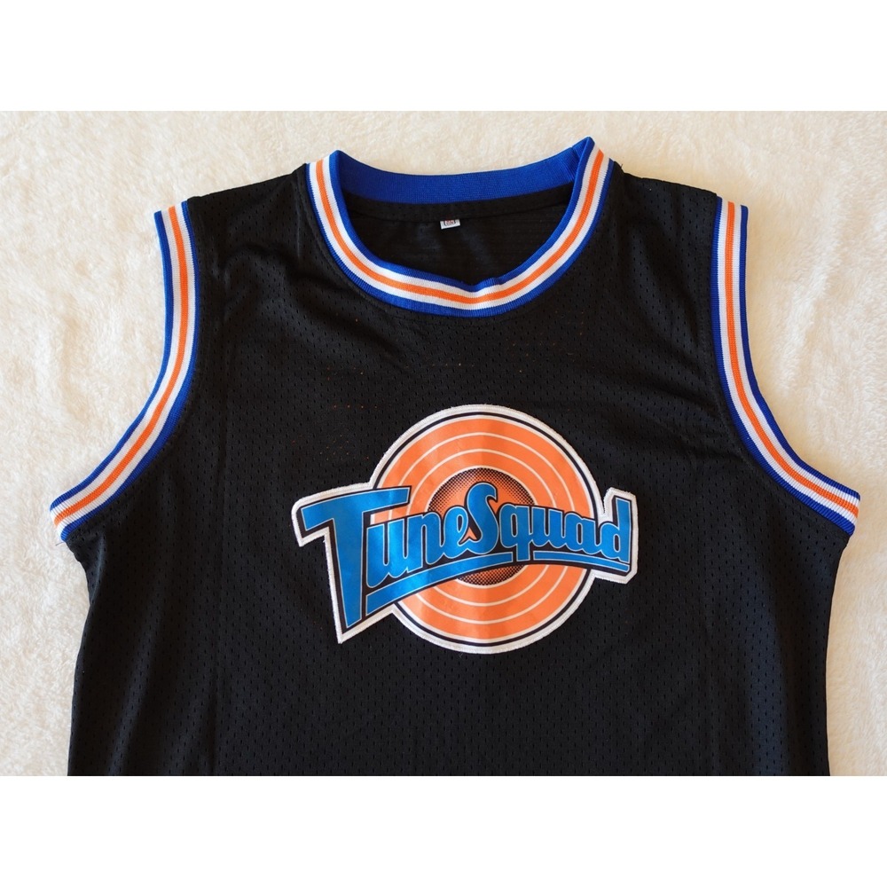 Vintage Michael Jordan Space Jam Tune Squad Black Jersey Stitched Kids XL 23 - Picture 3 of 13